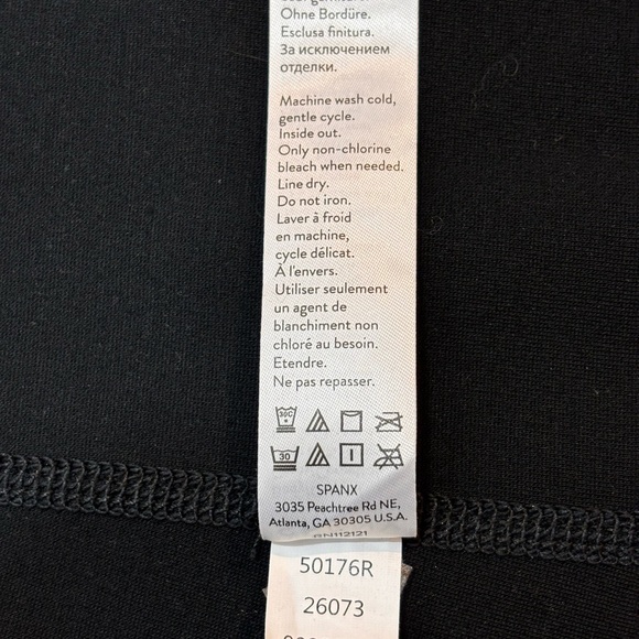 SPANX Black Drape Front Faux Leather Jacket - Picture 5 of 13